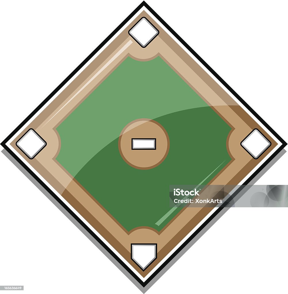 Basaeball Diamond Vector Glossy Baseball Diamond Stock Illustration - Download Image Now ...