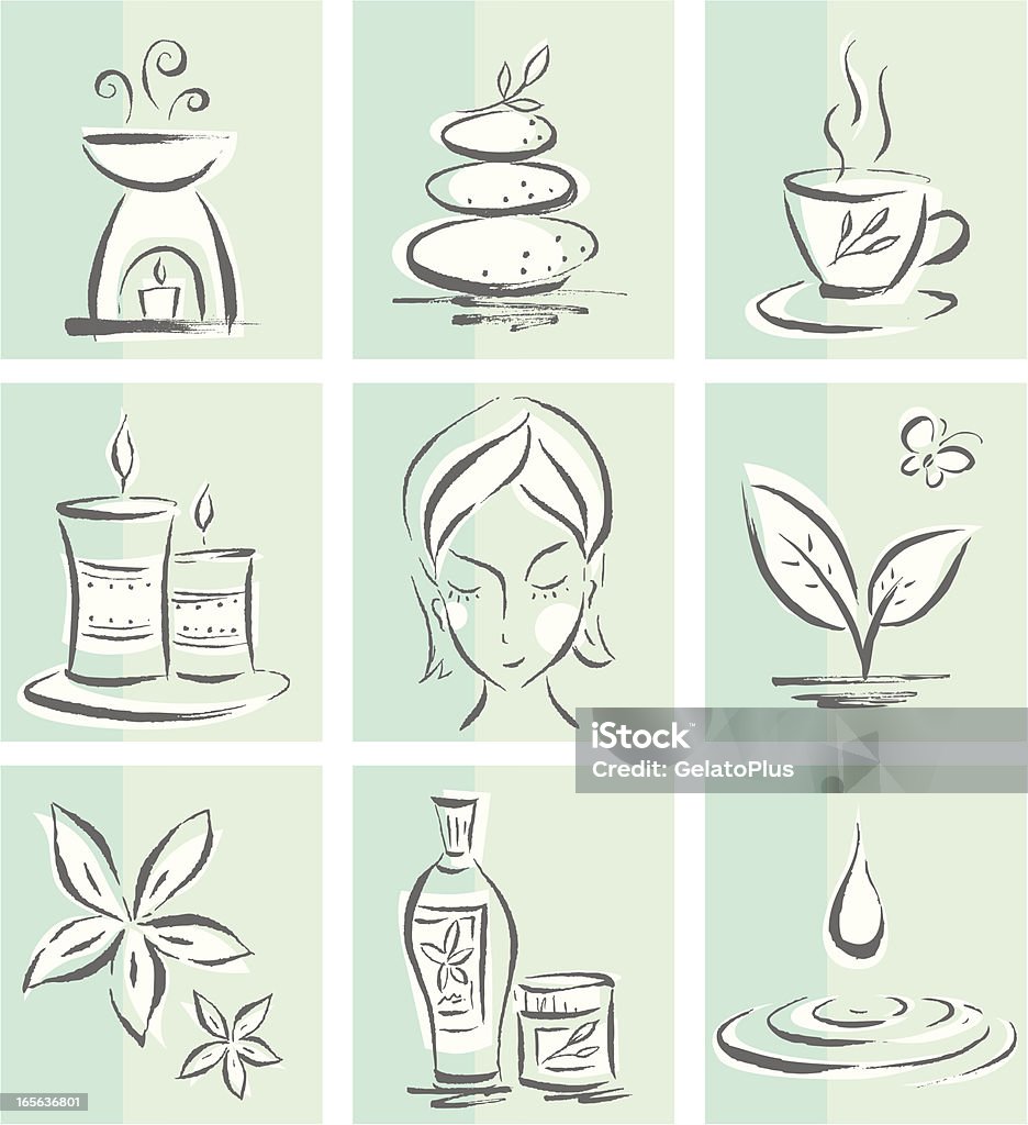 Beauté Spa - clipart vectoriel de Bougie libre de droits