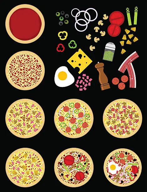 Vector illustration of Pizza