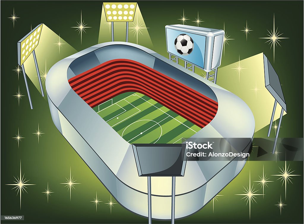 Soccer stadium Soccer stadium. Vector illustration done using Adobe Illustrator CS3. Vector-Based Illustration.Meshes were used. High Resolution JPG,CS3 AI and Illustrator 0.8 EPS included. Cheering stock vector