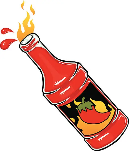 Vector illustration of hot sauce