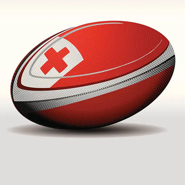 Vector illustration of Rugby ball-Tonga