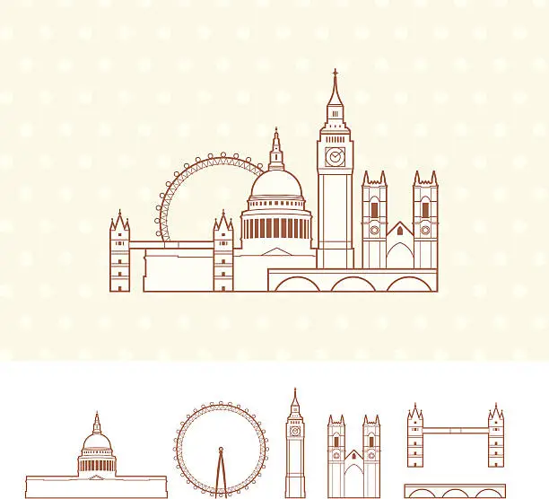 Vector illustration of City of London