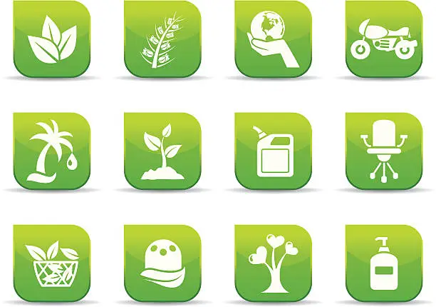 Vector illustration of Environmental conservation icons