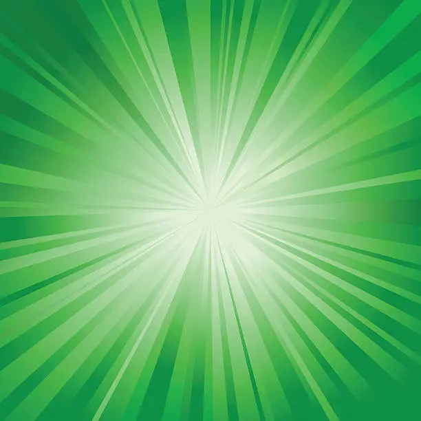 Vector illustration of Radial Burst in Green