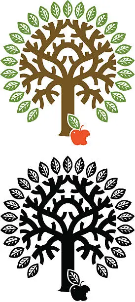Vector illustration of Tree of Knowledge
