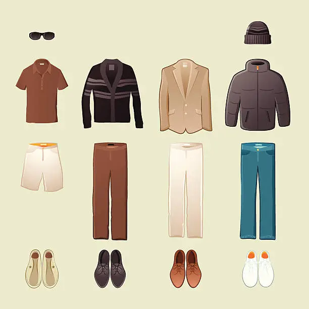 Vector illustration of men's fashion