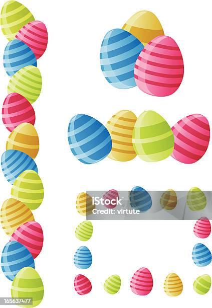 Bunte Ostern Eier Stock Vektor Art und mehr Bilder von Blau - Blau, Bunt - Farbton, Dekoration