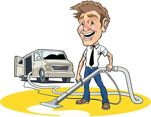 Vector illustration of Carpet Cleaner