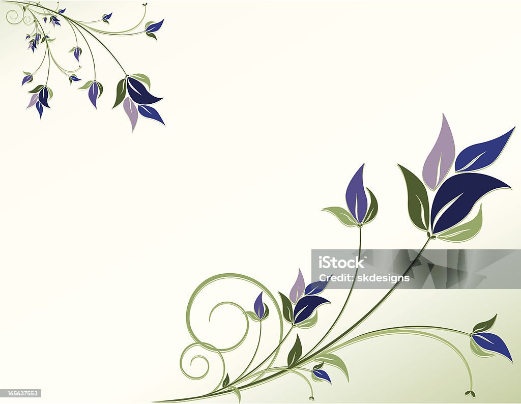 Wirbeln Blumen Ecken Hintergrund Design-Serie - Lizenzfrei Blatt - Pflanzenbestandteile Vektorgrafik