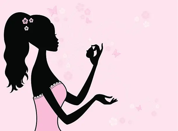 Vector illustration of Perfume Girl