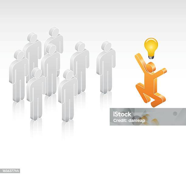 Eureka Standing Out From The Crowd Stock Illustration - Download Image Now - Color Image, Concepts, Concepts & Topics