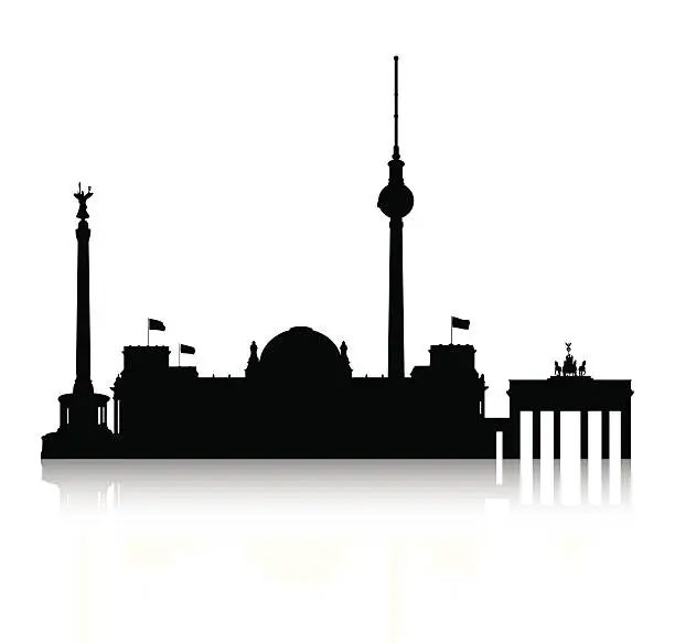 Vector illustration of Silhouette of Berlin
