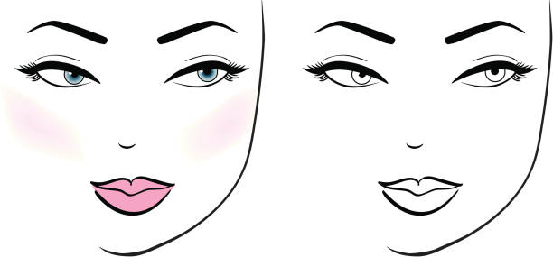 женское лицо - women human face sensuality human eye stock illustrations