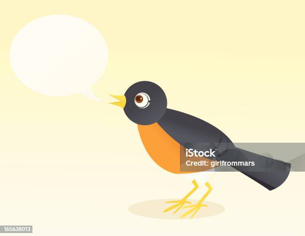 American Robin Stock Illustration - Download Image Now - American Robin, Robin, Illustration