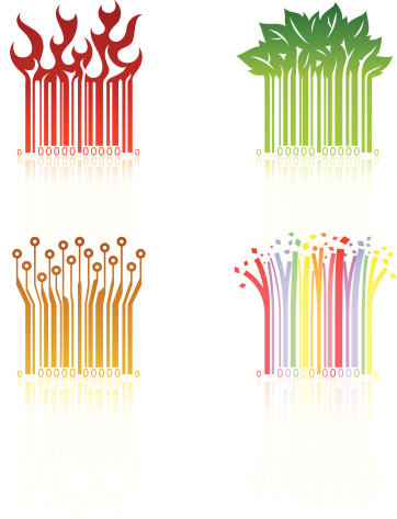 Barcode Shape Creative Creative Barcode Stock Illustration - Download Image Now - Bar Code ...