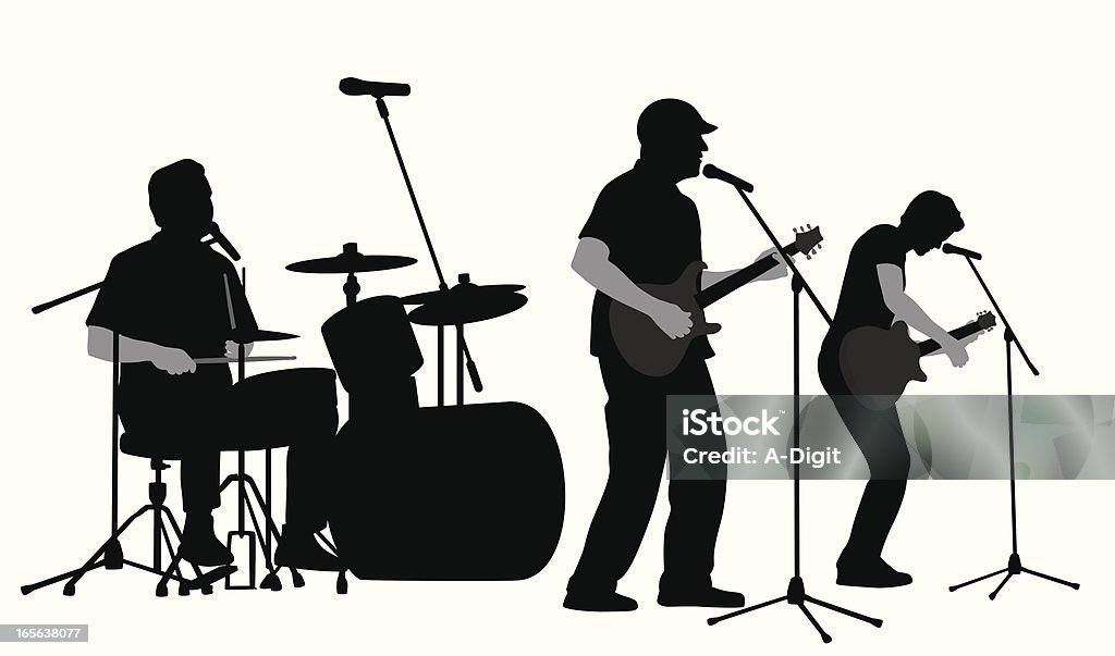 RockBand - arte vettoriale royalty-free di Gruppo musicale