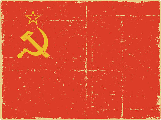 A Segunda Guerra Mundial bandeira russa - ilustração de arte em vetor