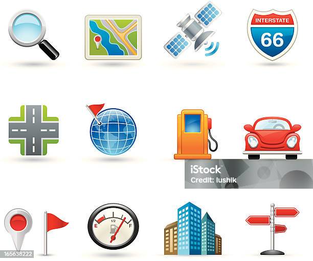 Navigazione Icone Universaliroad - Immagini vettoriali stock e altre immagini di Viaggio in macchina - Viaggio in macchina, Attrezzatura, Automobile
