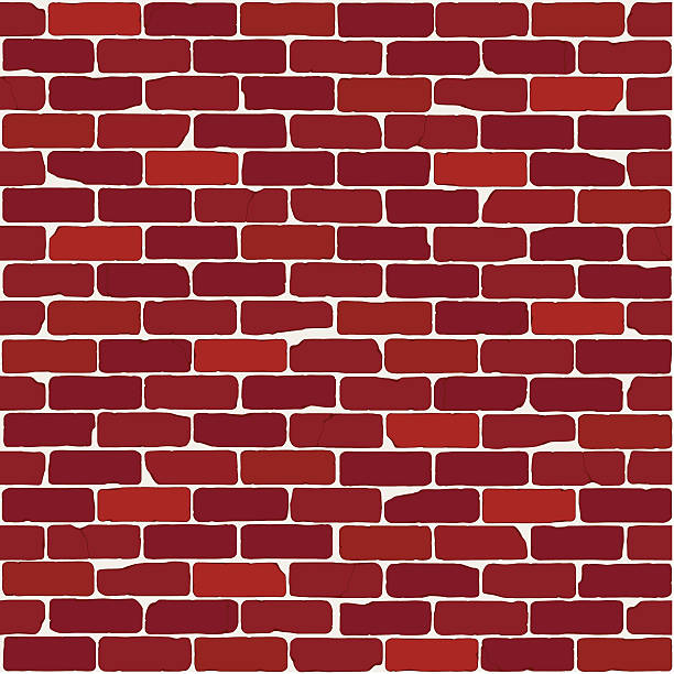 ilustrações, clipart, desenhos animados e ícones de parede de tijolo vintage (sem emendas - backgrounds red textured brick wall