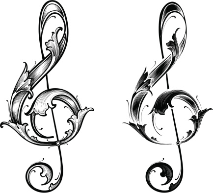 Designed by a hand engraver. Leafy treble clefs in high detail. Scale to any size without loss of quality with the enclosed EPS, AI, files. Also includes high resolution JPG.
