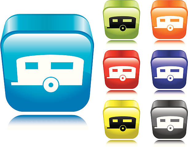 ikona furgonetki - mobile home symbol computer icon motor home stock illustrations