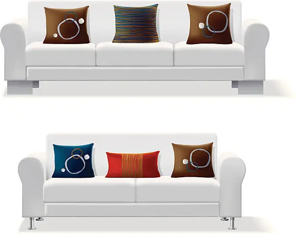 Vector illustration of Modern sofa