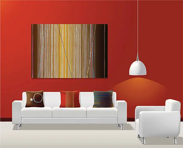 Vector illustration of Contemporary living space