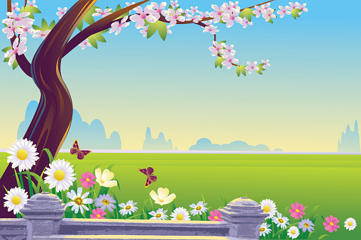 Self illustrated Beautiful spring background, all elements are in separate layers, very easy to edit. Please visit my portfolio for more options. Please see more related images on these lightboxes: http://i1136.photobucket.com/albums/n483/Nagendra_art/easter.jpg?t=1291448607
