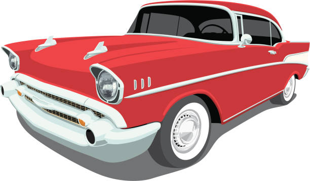 Special request- Classic Red 1957 Chevy Bel Air. Saved in layers for easy editing if needed. 