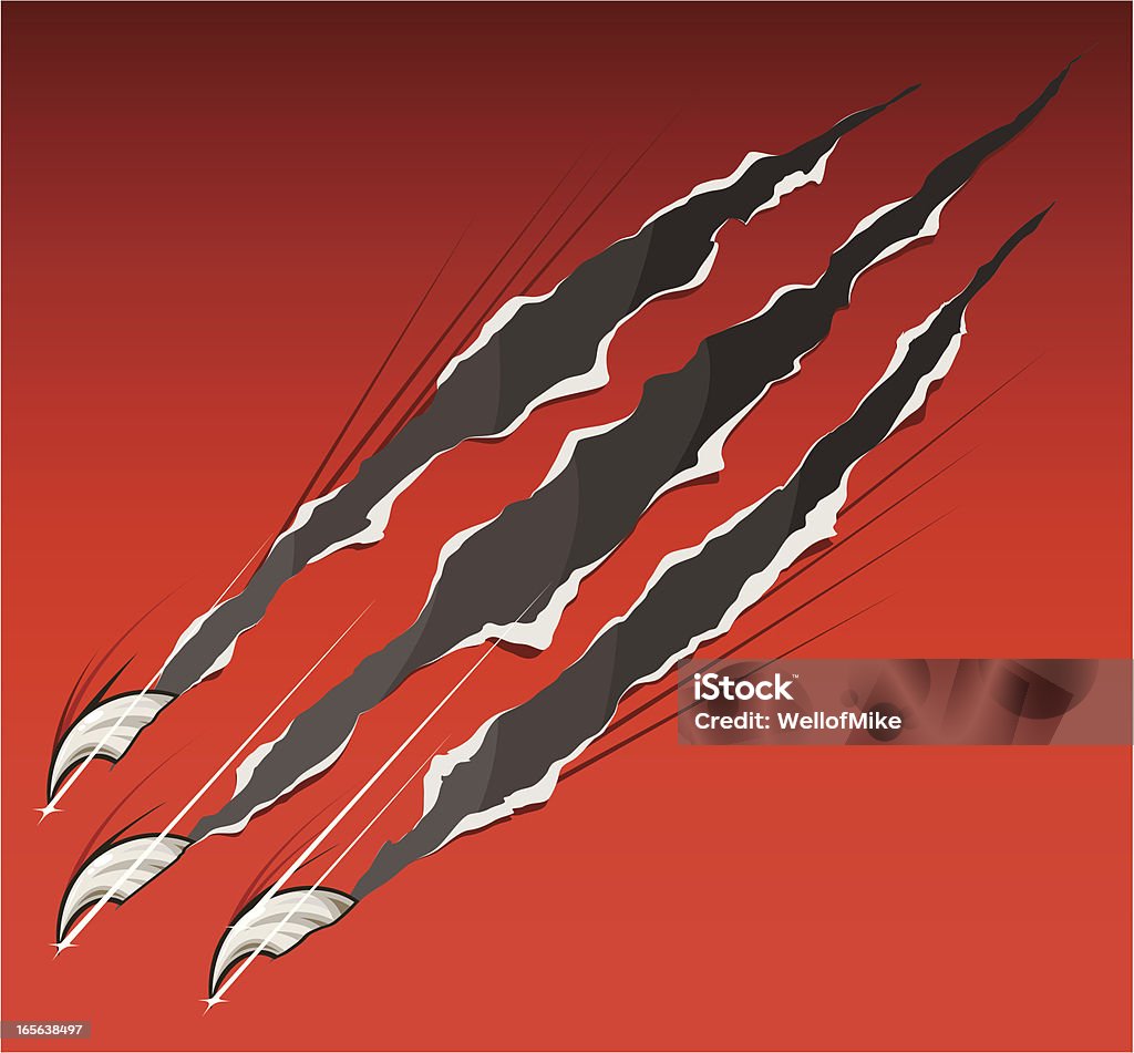 Claws Ripping Claws ripping through fabric Claw stock vector