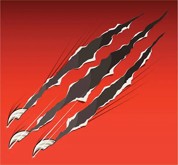 Vector illustration of Claws Ripping