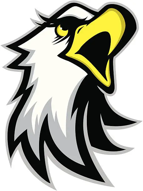 Vector illustration of Eagle head mascot 2