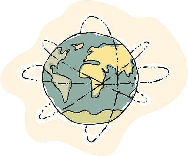 Around the World vector art illustration