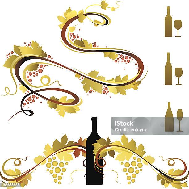 Motifs De Vin Vecteurs libres de droits et plus d'images vectorielles de Bouteille de vin - Bouteille de vin, Création numérique, Design