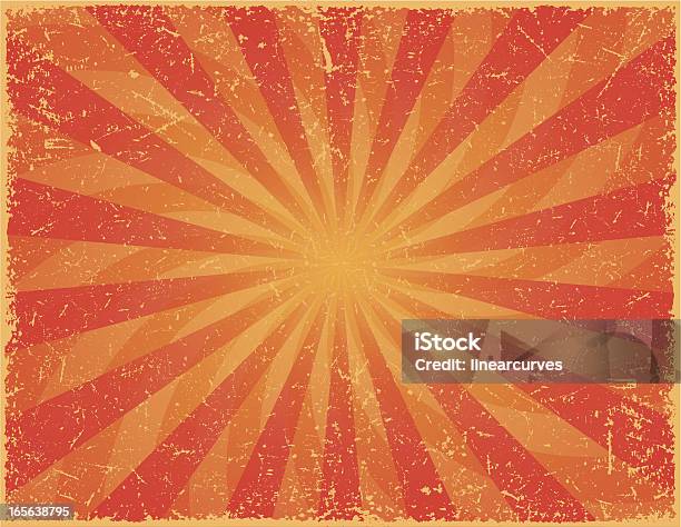 Streszczenie Tło Z Promienie Słońca - Stockowe grafiki wektorowe i więcej obrazów Bez ludzi - Bez ludzi, Brudny, Czerwony