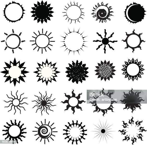 Suns Stock Illustration - Download Image Now - Eclipse, Icon Symbol, Black And White