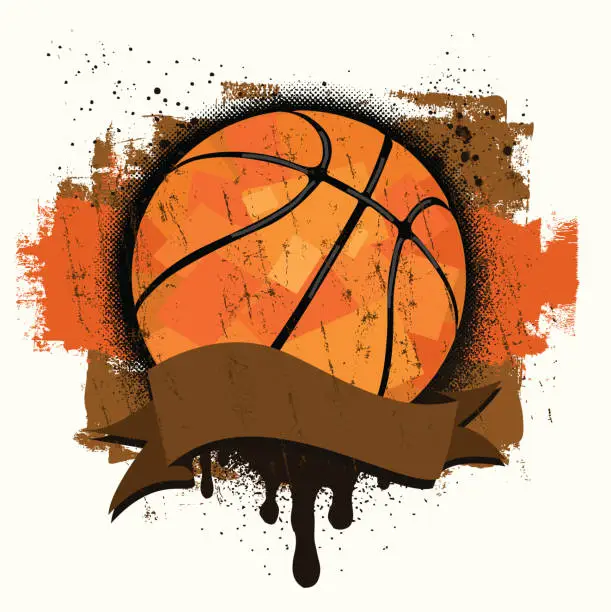 Vector illustration of basketball insignia