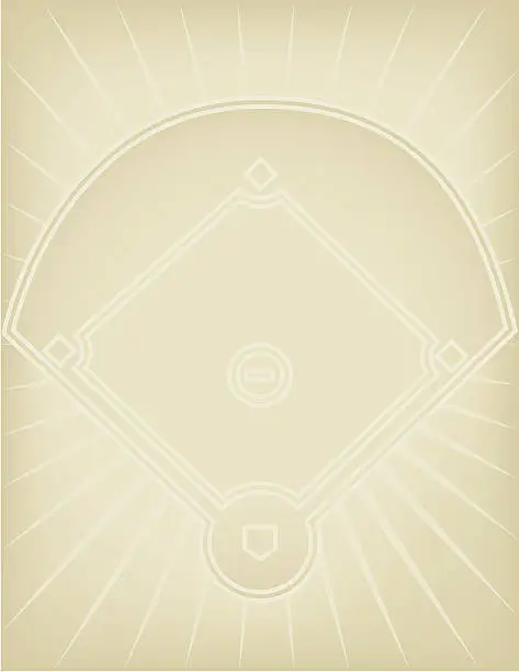 Vector illustration of Illustration of a baseball field