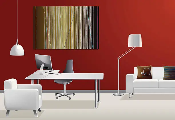 Vector illustration of Contemporary office