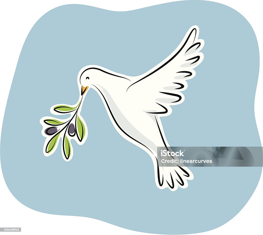 Colombe de la paix - clipart vectoriel de Blanc libre de droits