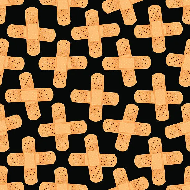 Vector illustration of Bandage Cross Pattern