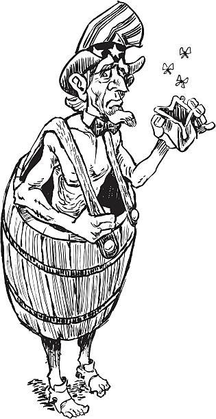 Government Spending - Bankrupt Uncle Sam Government Spending - Bankrupt Uncle Sam. Where does the money go?. Pen and ink style. Compound paths. Use as positive image or reverse out of layout. Ghost art back as design element in layout. Add the human element with artwork. Check out my "Social Issues" or "Money Matters-Ills." light boxes for more. uncle sam broke stock illustrations