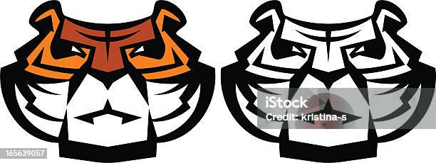 Stylized Tiger Mascot Stock Illustration - Download Image Now - Tiger, Albino, Animal