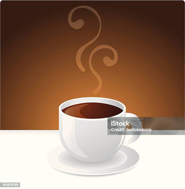 Caffè Caldo - Immagini vettoriali stock e altre immagini di Bianco - Bianco, Bibita, Caffeina
