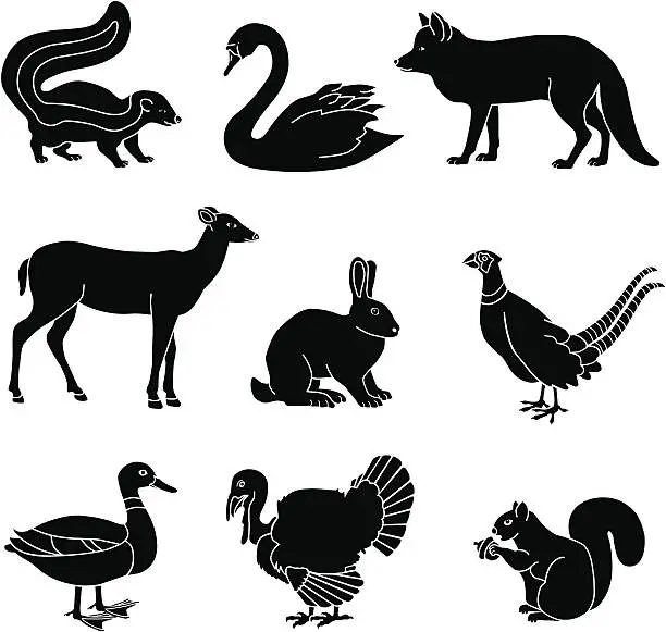 Vector illustration of country animals