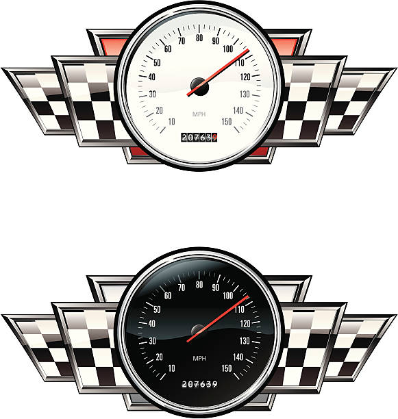 гонок insignias - checkered flag flag checked winning stock illustrations