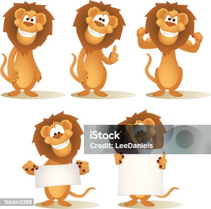 istock Lion Cartoon Collection 165640388