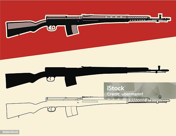 Wojsko Rosyjskie Karabin - Stockowe grafiki wektorowe i więcej obrazów Bez ludzi - Bez ludzi, Broń, Broń palna