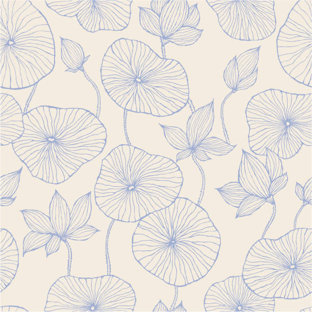 Hand drawn style Paisley pattern. Two colours used only.